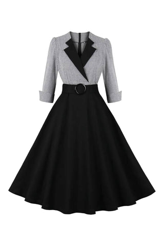 Atomic Black Rockabilly Plaid Vintage Dress