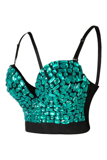 Atomic Green Sweets Studded Crop Top