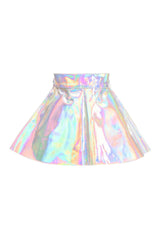 Premium Silver Holo Skater Skirt