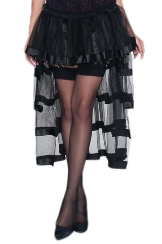 Black Tiered Embellished Petticoat