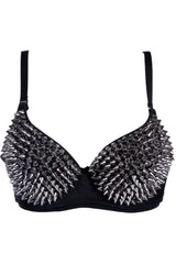 Gray Spiked Bra Top