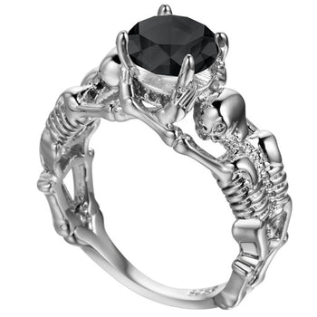 Silver Twin Skeleton Ring