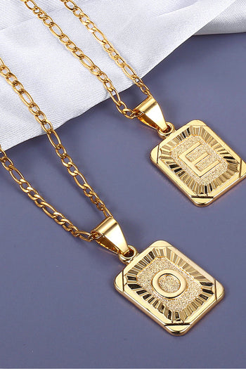 Atomic 18" Gold Filled Custom Letter Pendant Necklace