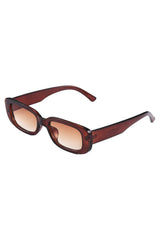 Wear the Atomic Brown Vintage Retro Rectangle Small Sunglasses for a spectacular look. This pair of sunglasses features a small rectangle frame design, gradient lens, and it's light on the nose.