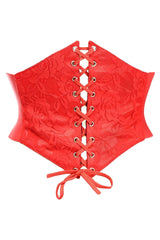 Lavish Premium Red Lace Corset Belt Cincher | Spring Corset Outfit | Floral Spring Corset Waist Cincher