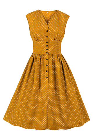 Vintage Rockabilly Polka Dot Dress