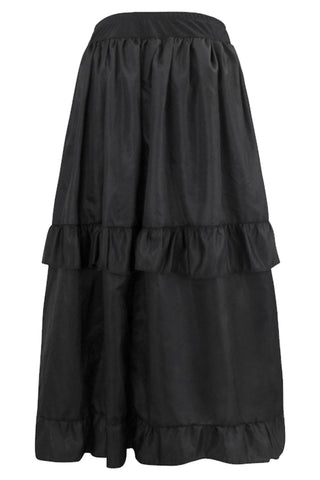 Black Ruffle Asymmetry Skirt 