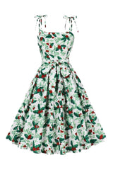 Atomic Christmas Mistletoe Belted Swing Dress