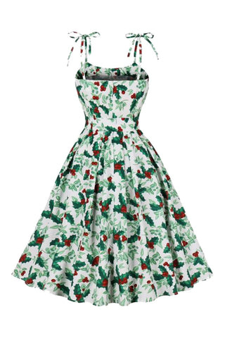 Atomic Christmas Mistletoe Belted Swing Dress