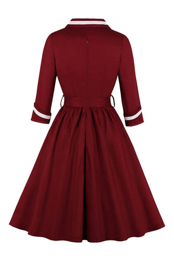 Atomic Vintage Red Sailor Midi Dress