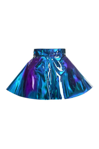 Premium Blue and Teal Holo Skater Skirt