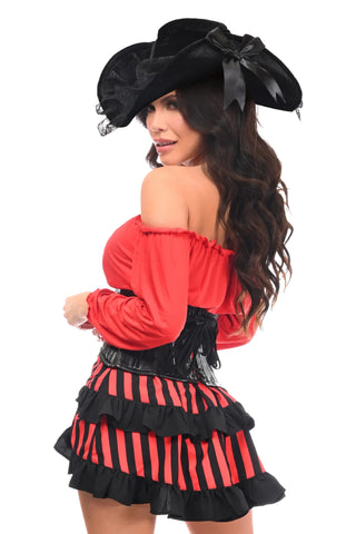 Top Drawer Premium 4-Piece Pirate Lady Corset Costume