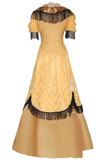 Deluxe Gold and Black Vintage Inspired Dress