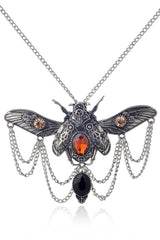 Silver Steampunk Beetle Necklace