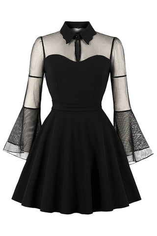 Black See-Through Vampire Dress