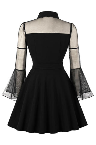 Black See-Through Vampire Dress