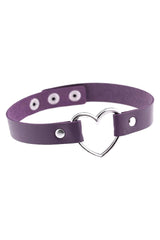 Purple Heart Leather Choker