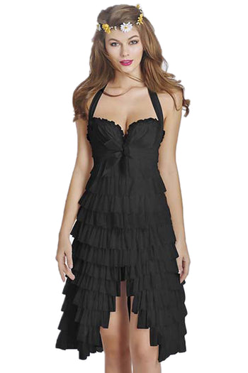 Black Burlesque Ruffles Tutu Corset Dress