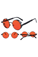Atomic Red and Black Industrial Steam Round Sunglasses