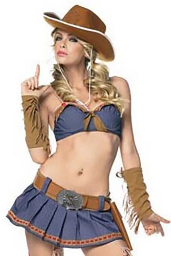 Dark Blue Fancy Cowgirl Costume