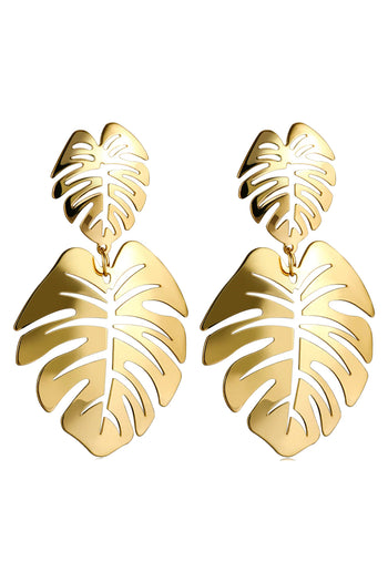 Atomic Gold Leaf Earrings