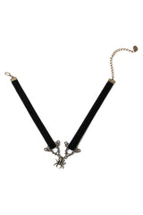 Gothic Black Spider Choker Necklace