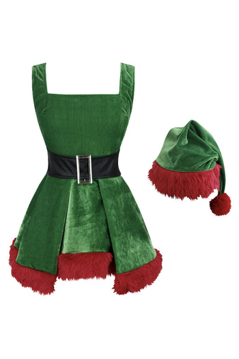 Green and Red Elf Costume