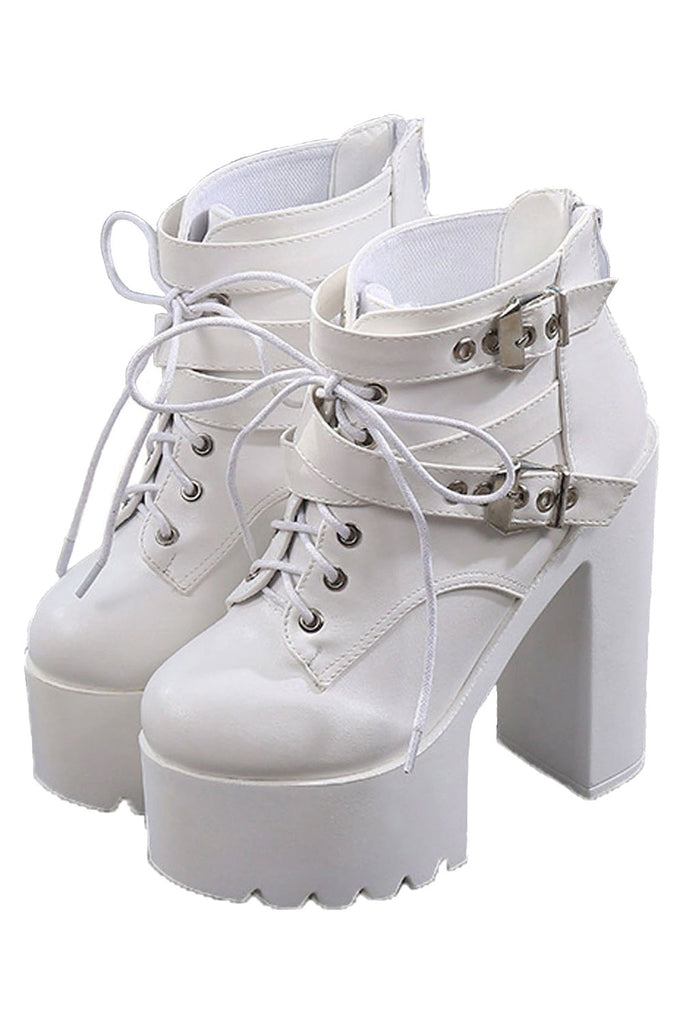 Atomic Double Buckled High Heeled Boots | Atomic Jane Clothing