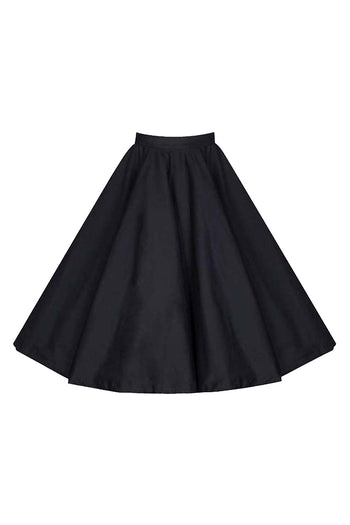Atomic Black Flared Swing Skirt
