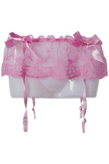 Pink Floral Heart Garter Skirt
