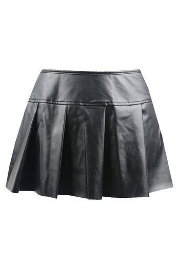 Black Gothic Leather Skirt