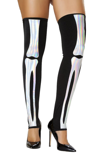 Black and Silver Skeleton Leggings