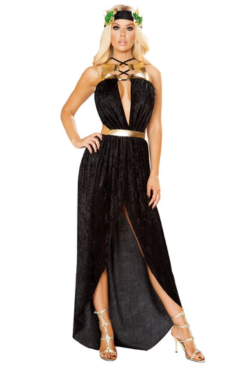 Roma 2-Piece Black and Gold Glam Goddess Costume