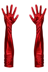 Long Wetlook Opera Gloves 