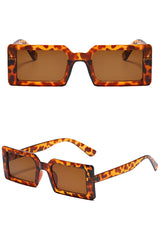 Atomic Leopard Retro Rectangle Sunglasses