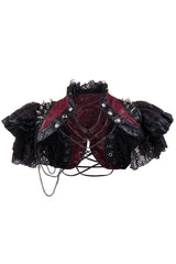 Black Vampire Leather Lace Shrug