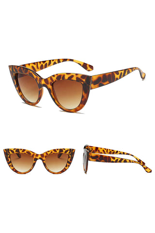 Atomic Leopard Vintage Chunky Cat Eye Sunglasses