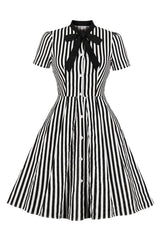 Black and White Butterfly Collar Dress