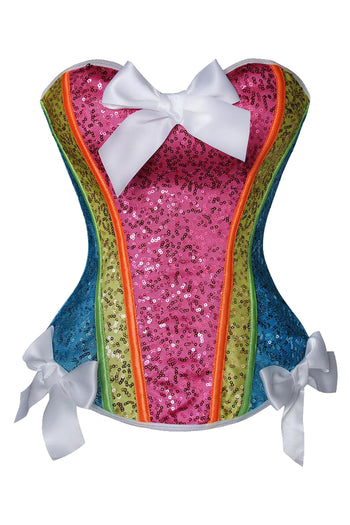 Color My World Sequins and Bows Overbust Corset