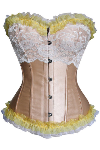 After Five Gold Ruffles and Lace Corset
