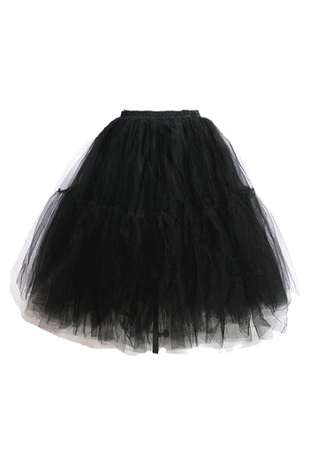 Black Multi-Layer Gauze Skirt