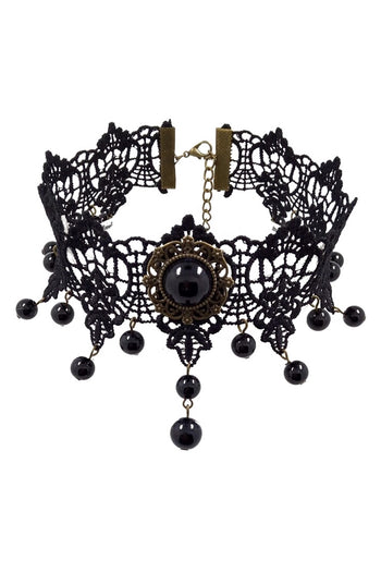 Atomic Gothic Vintage Beaded Choker Necklace