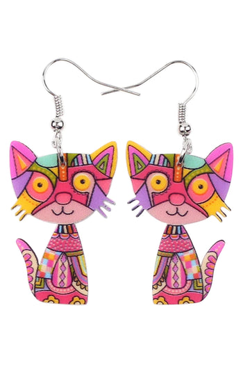 Abstract Kitty Earrings