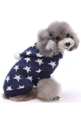 Blue Starry Hooded Dog Sweater