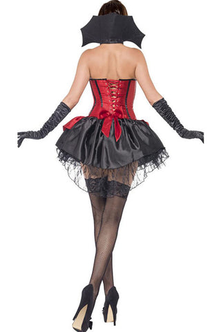 Black and Red Seductive Vampire Costume