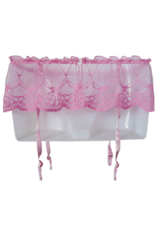 Pink Floral Heart Garter Skirt