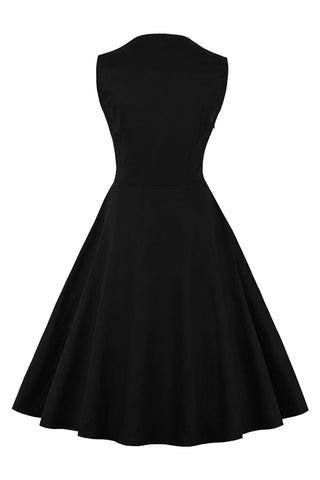 Black Tartan Plaid Cocktail Dress