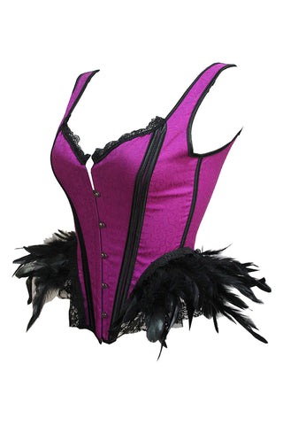 Gothic Feathered Overbust Corset