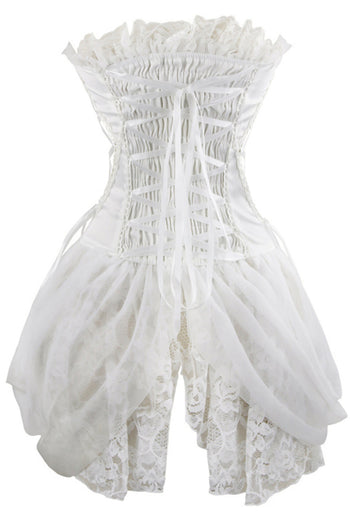 Vintage Inspired White Bustier Corset