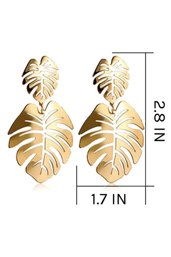 Atomic Gold Leaf Earrings